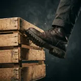 Boot Kicks on Wooden Crate sound effect artwork