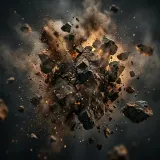 Deep Explosion with Falling Rubble sound effect artwork