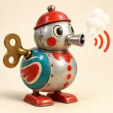 Illustrated thumbnail for Mechanical Wind up Toy Whistle