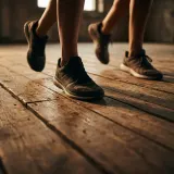 Two People Running on Hollow Wood sound effect artwork
