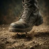 Boot Jump Landing on Gritty Dirt sound effect artwork