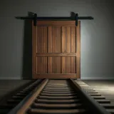 Wooden Barn Door Rolling on Track sound effect artwork