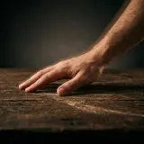 Hand Thump and Slide on Wood Table sound effect artwork