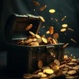 Treasure Chest Gold Coin Pour sound effect artwork