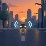 Stylized thumbnail for Distant Vehicle Horn Honking Twice