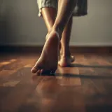 Barefoot Wood Steps and Stop sound effect artwork