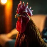 Close up Rooster Crowing sound effect artwork