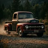 Vintage Truck Pass By on Gravel Road sound effect artwork