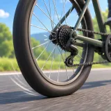 Bicycle coasting past on road sound effect artwork
