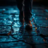 Wet Footsteps Approaching on Stone sound effect artwork