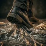 Footsteps on Crinkly Plastic Tarp sound effect artwork
