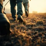 Group Footsteps Crunching on Dry Grass sound effect artwork