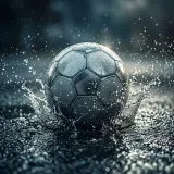 Soccer Ball Dribbled Through Puddle sound effect artwork