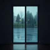 Sliding Glass Door Closes Muffling Heavy Rain sound effect artwork