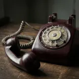 Vintage Rotary Phone Dial and Busy Tone sound effect artwork