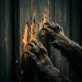 Frantic Claws Scratching Wooden Door sound effect artwork