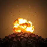 Medium Explosion Blast with Falling Debris sound effect artwork