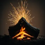 Burning Log Collapse and Sparks sound effect artwork