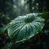 Rain Falling on Forest Leaves sound effect artwork