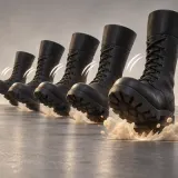 Synchronized platoon turn and stomp sound effect artwork