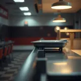 Cafeteria Tray Sliding Along Rails sound effect artwork