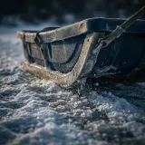 Sled Dragging over Crusty Snow sound effect artwork